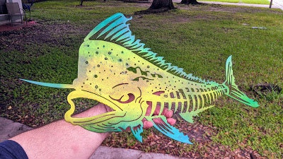 Mahi Mahi Fish | Sportsman Sign | Sport Fishing | Prize fish | Dolphin Fish Sign