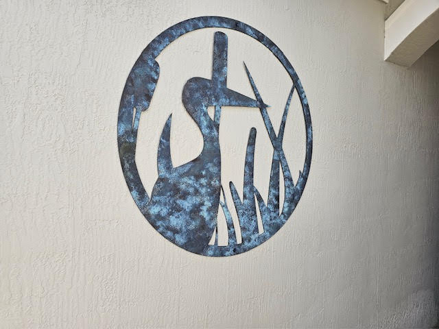 Egret in the Wild Sign