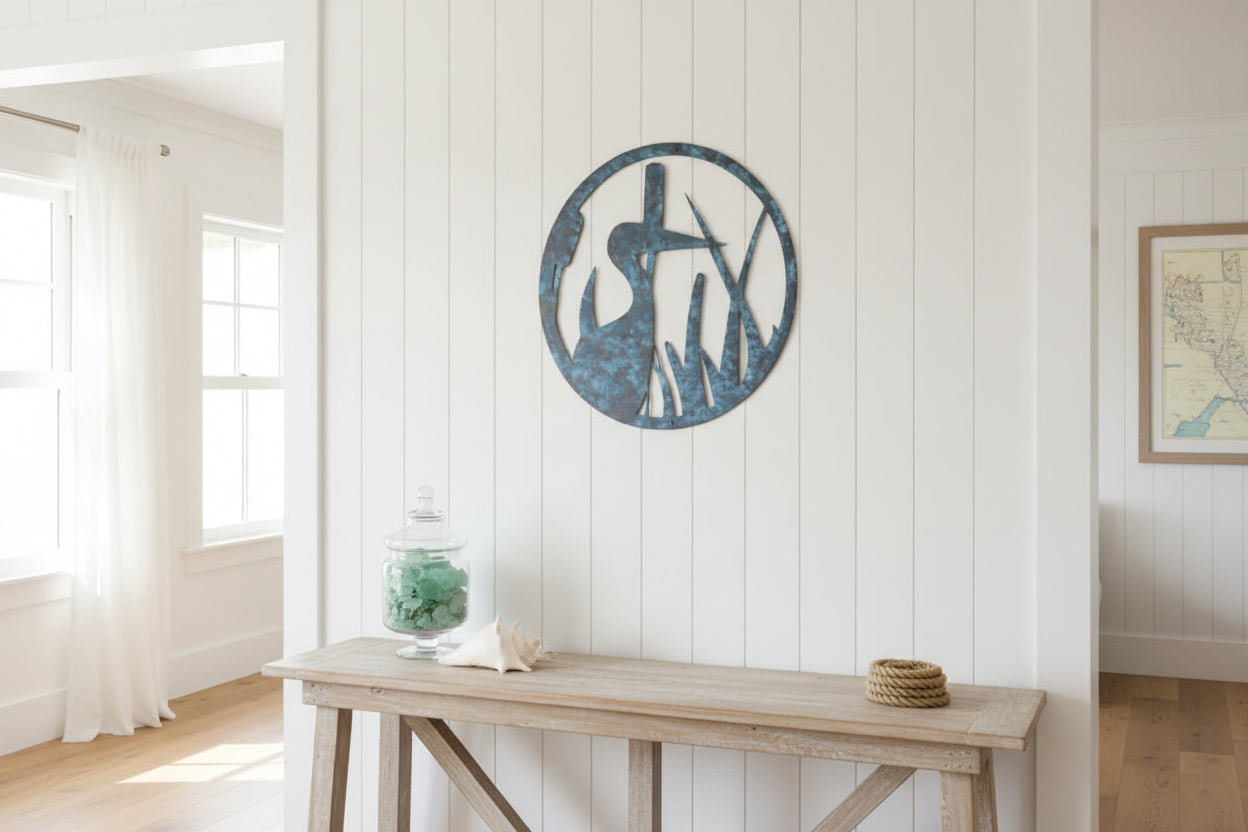 Egret in the Wild Sign