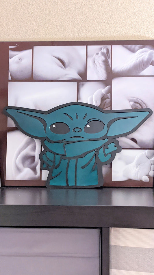 Baby Yoda  | Mandalorian | Metal Yoda | Little Yoda | This is the way | Yoda wall art | Starwars Sign
