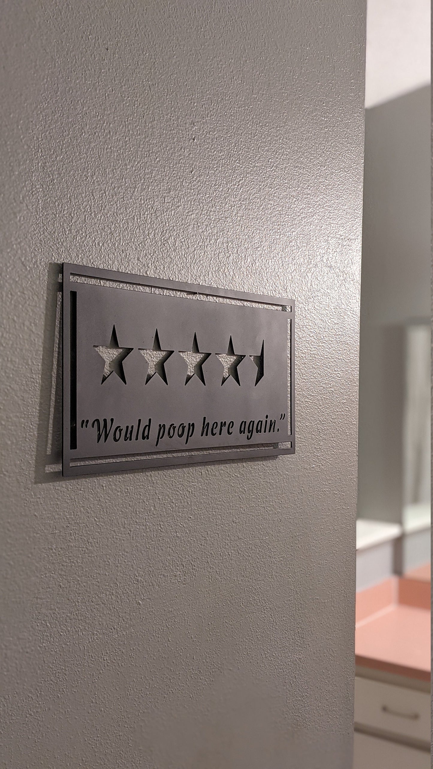 Would poop here again bathroom sign | bathroom humor| washroom sign | bathroom decorations