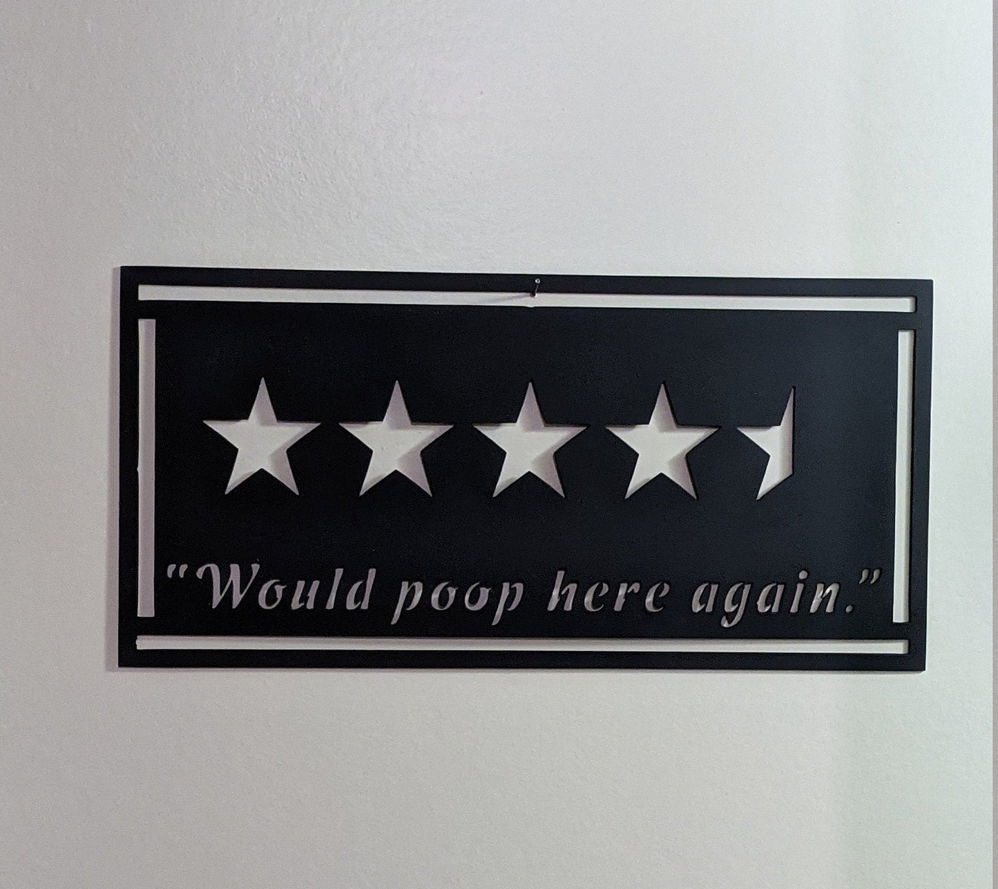 Would poop here again bathroom sign | bathroom humor| washroom sign | bathroom decorations