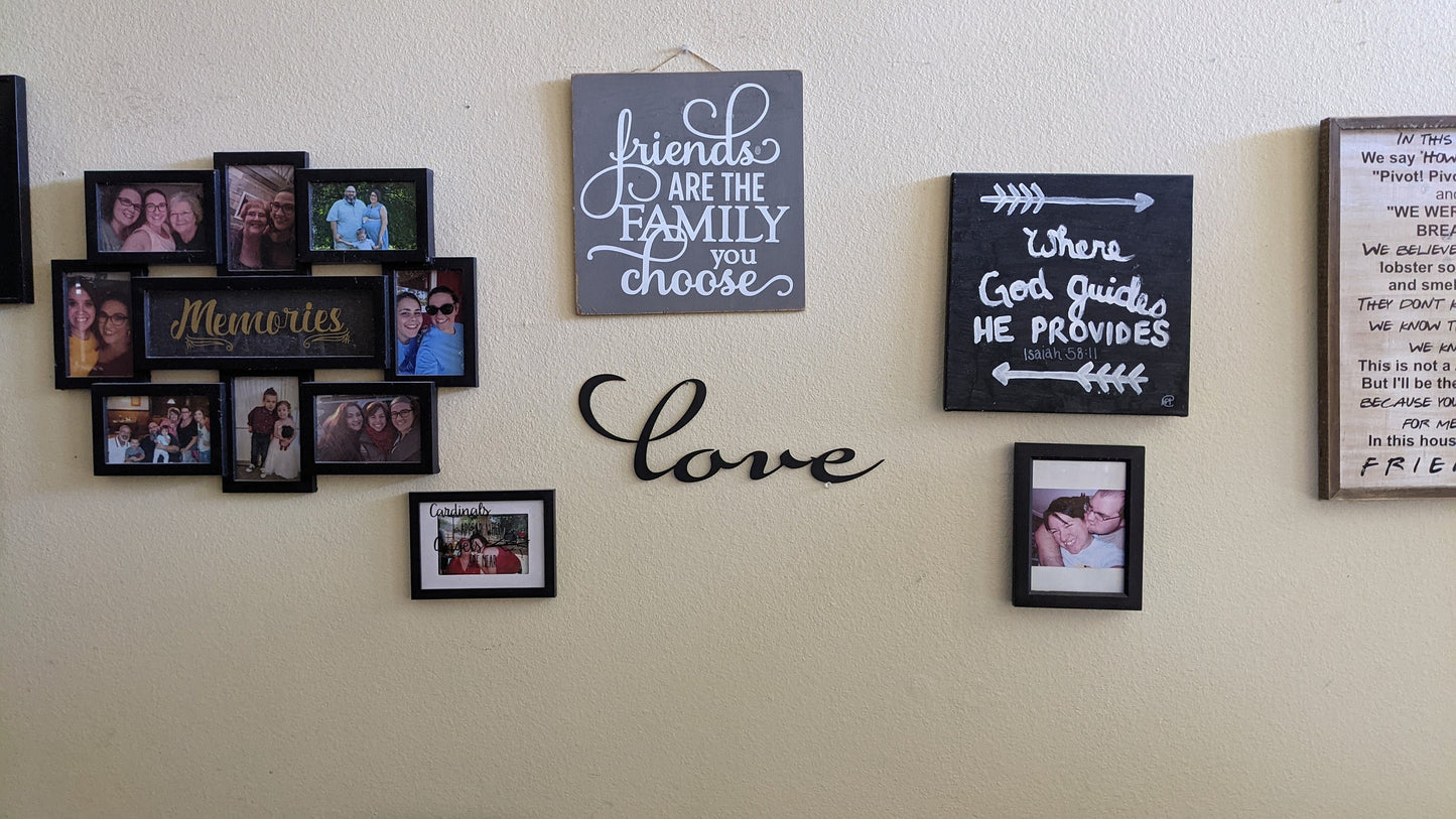 Metal "LOVE" cursive sign | Script Love | Love Wall Hanging