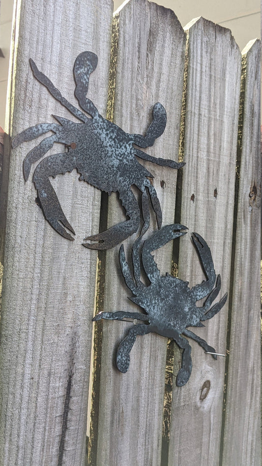 Make A Blue Crab Family | Metal Blue Crab | Patina Blue Crab | Crab decor | Crabs