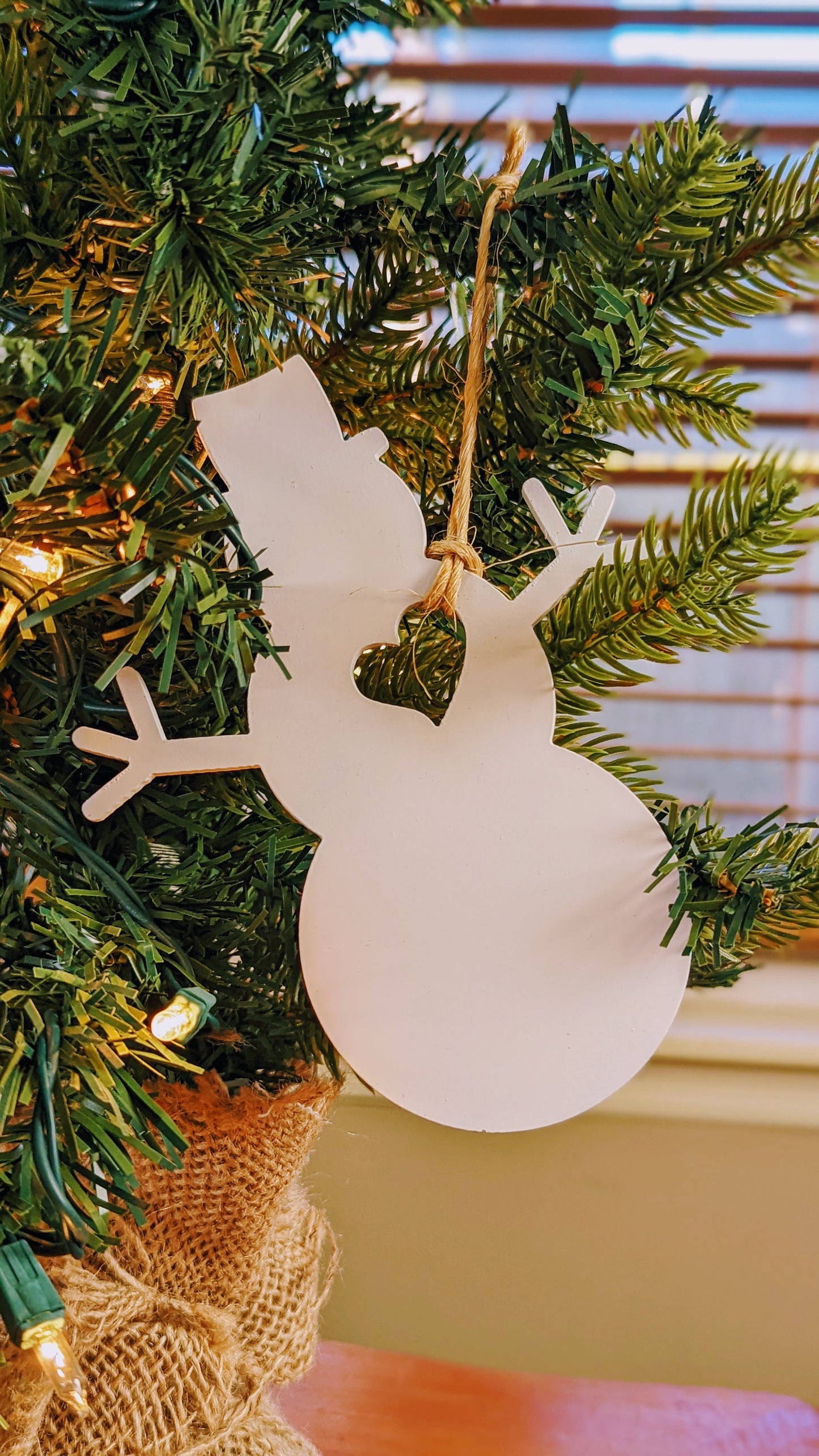 Snowman Ornament | Metal Ornament | Snowman Heart | Snow Man Ornament | Metal SnowMan