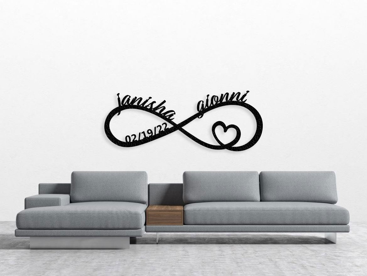 Infinity Heart | Custom Wedding Gift | Anniversary Gift | Valentines Day Gift