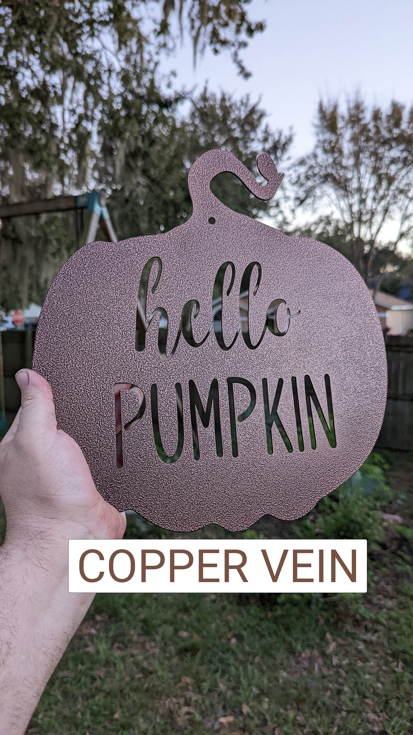 Metal Fall Pumpkin Sign | Hello Pumpkin | Fall Decor | Autumn Pumpkin